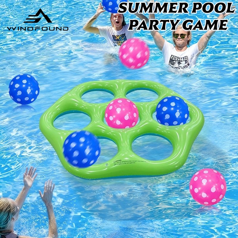 Pool Float Ring Inflatable - 팽창식 육각형 링 던지기 수영장 장난감