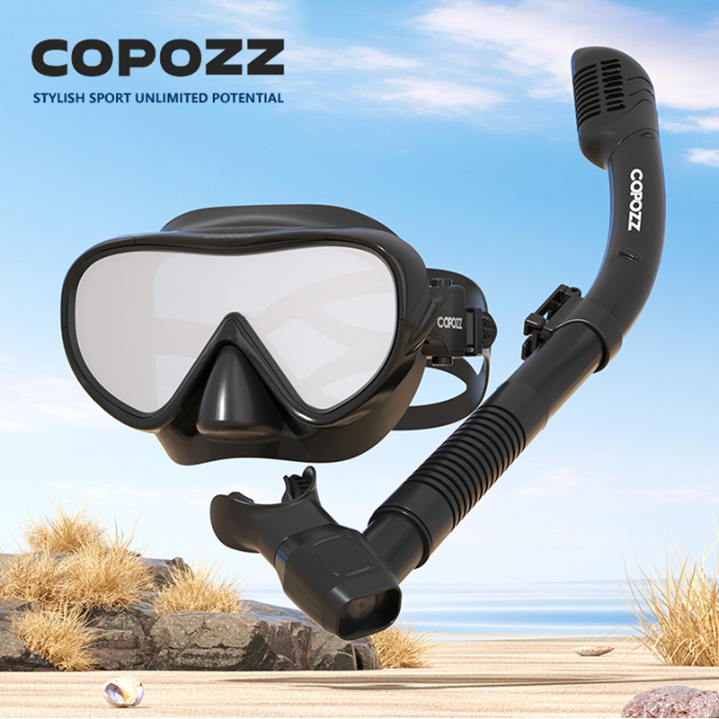 Snorkel Mask Full Face - COPOZZ 새로운 다이빙 마스크 풀 비전
