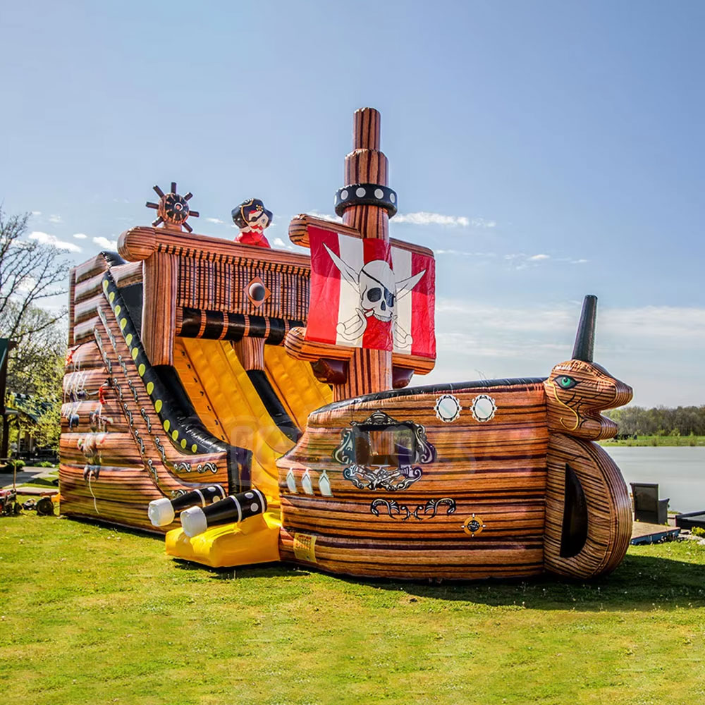 Water Slide Inflatable - 인기 상품: 물놀이용 에어바운스 해적선 슬라이드,