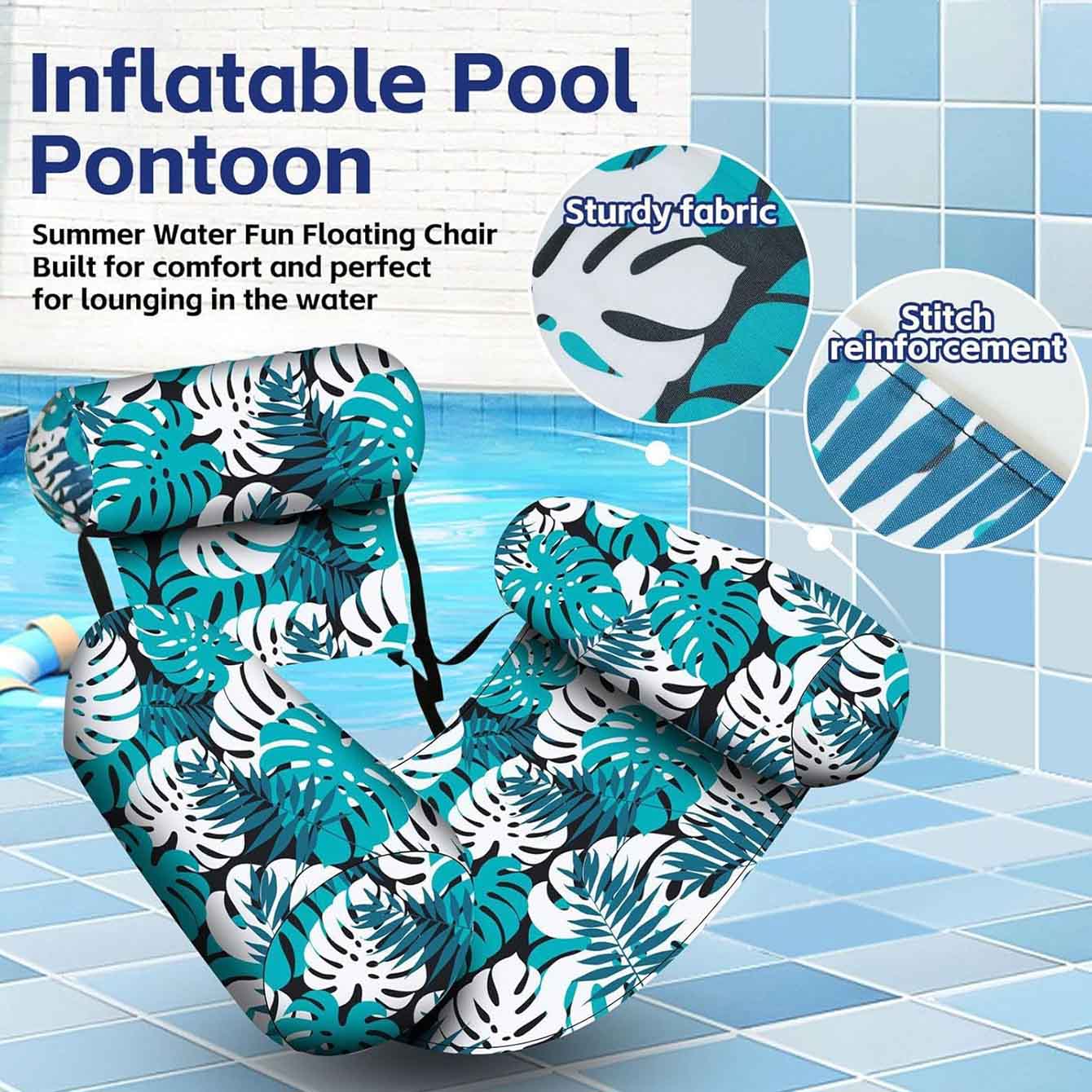 1PC 수영장 플로트 성인용 풍선형 플로팅 의자, 헤드 - Pool Lounger Inflatable 리뷰 및 가격