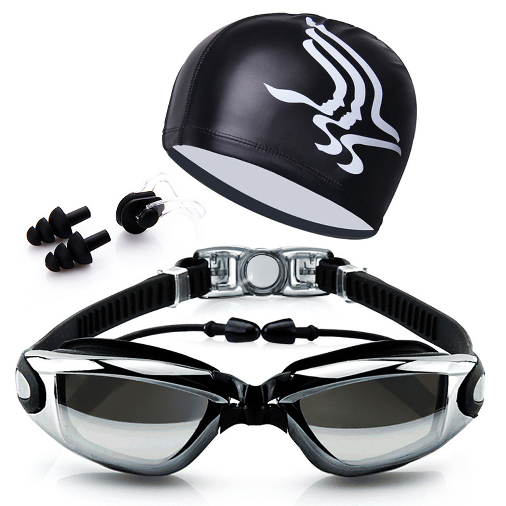성인용 수영 안경 키트, 김서림 방지 수영 고글, 모자 - Swim Goggles Anti Fog Uv 리뷰 및 가격