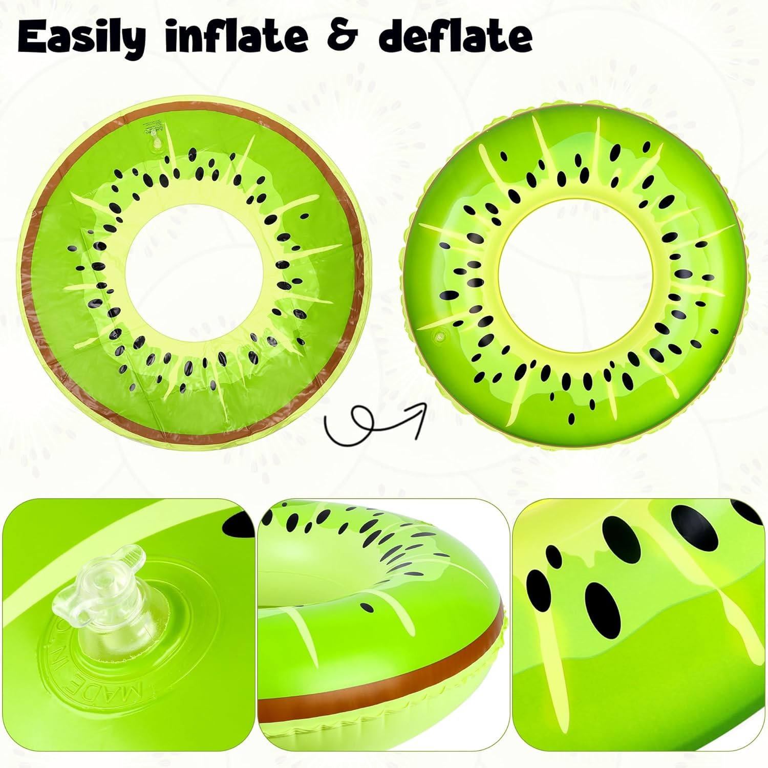 8개들이 과일 디자인(오렌지, 레몬, 포도, 키위) 2 - Pool Float Ring Inflatable 리뷰 및 가격