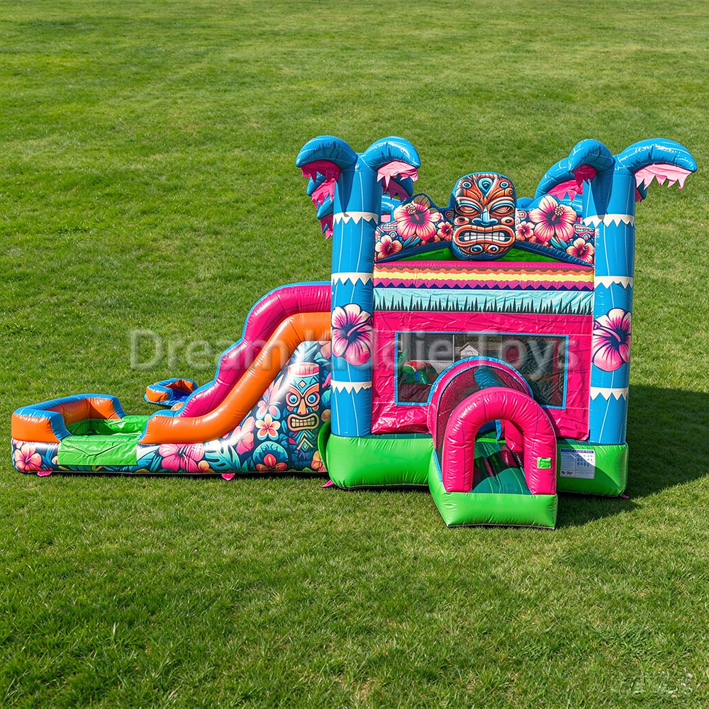 야외 행사용으로 제작된, 이중 슬라이드와 물놀이 공간이 - Water Slide Inflatable 리뷰 및 가격