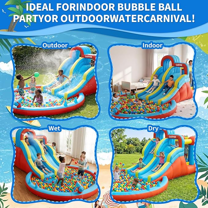 올시즌 8-in-1 풍선형 워터파크 – 더블 슬라이드, - Water Slide Inflatable 리뷰 및 가격
