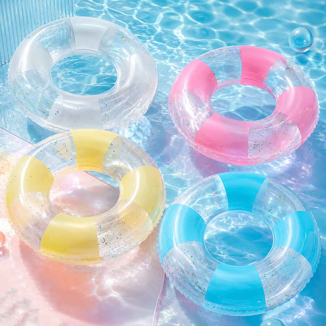 손잡이가 있는 성인용 수영 튜브 1개 - 금색 스팽글이 - Pool Float Ring Inflatable 리뷰 및 가격