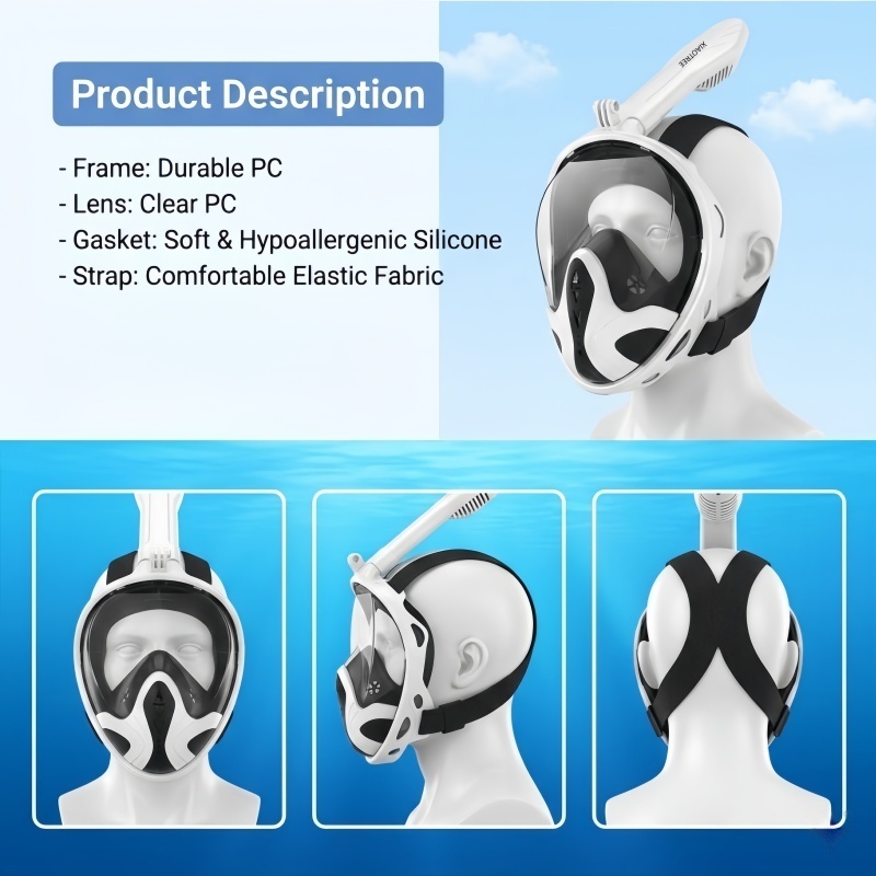 샤오크리 풀페이스 스노클 마스크 (탈부착 가능 카메라  - Snorkel Mask Full Face 리뷰 및 가격