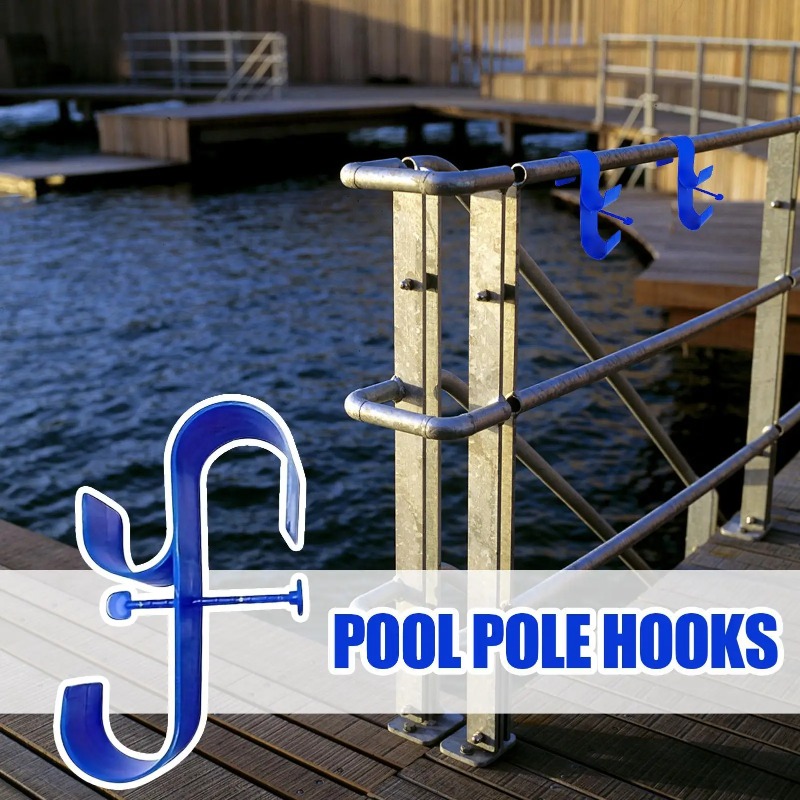 조절 가능한 텔레스코픽 풀 폴 후크 홀더 (수영장 옆  - Pool Skimmer Net 리뷰 및 가격
