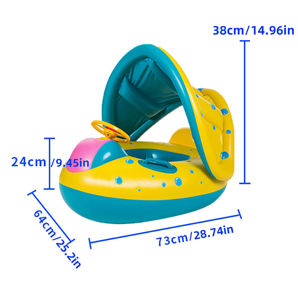 1개입 노란색 햇빛 가리개 시트 링 어린이 수영 아기용 - Pool Float Ring Inflatable 리뷰 및 가격