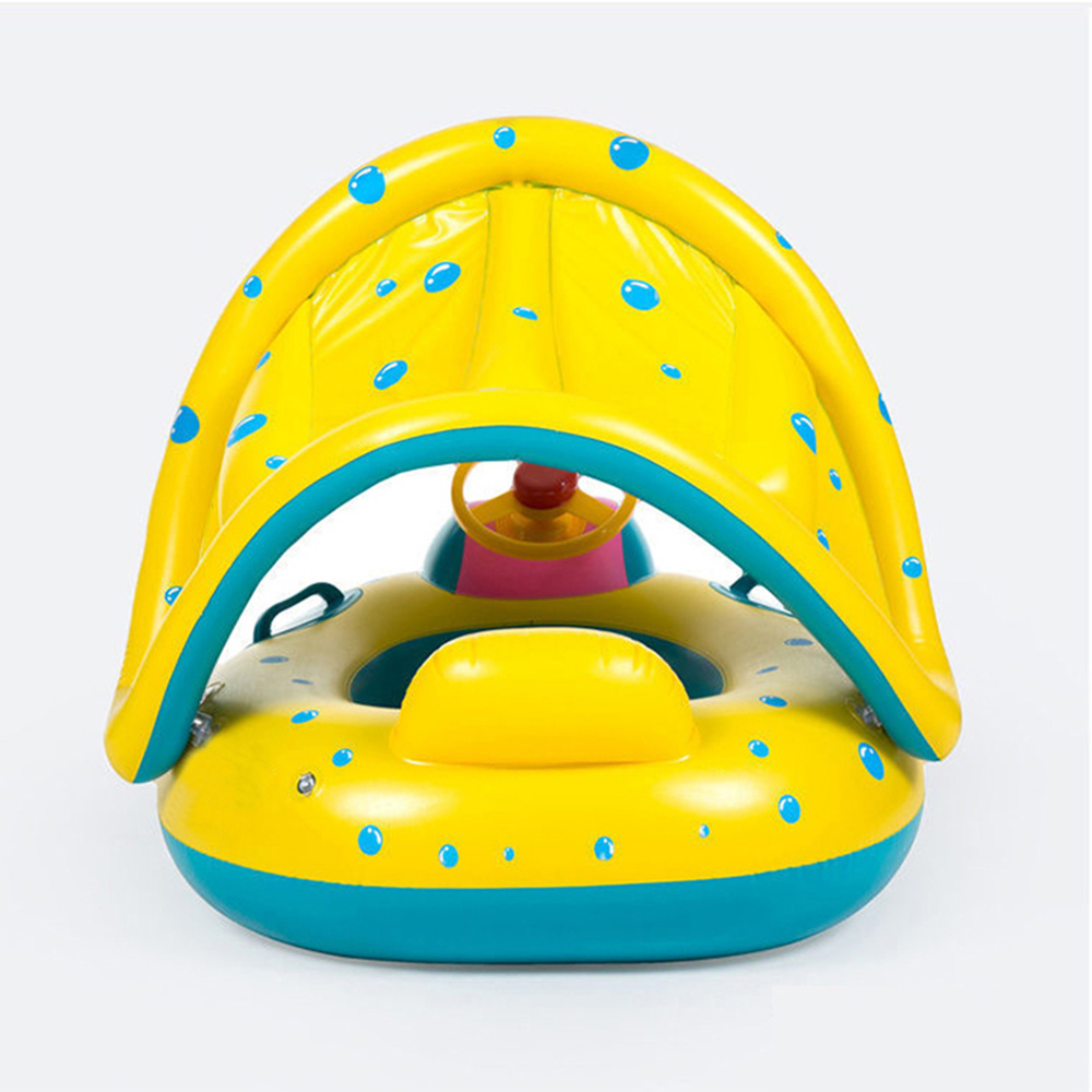 1개입 노란색 햇빛 가리개 시트 링 어린이 수영 아기용 - Pool Float Ring Inflatable 리뷰 및 가격