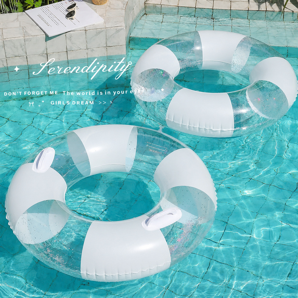 투명 수영 링 성인용 두꺼운 팽창식 겨드랑이 플로트 링 - Pool Lounger Inflatable 리뷰 및 가격