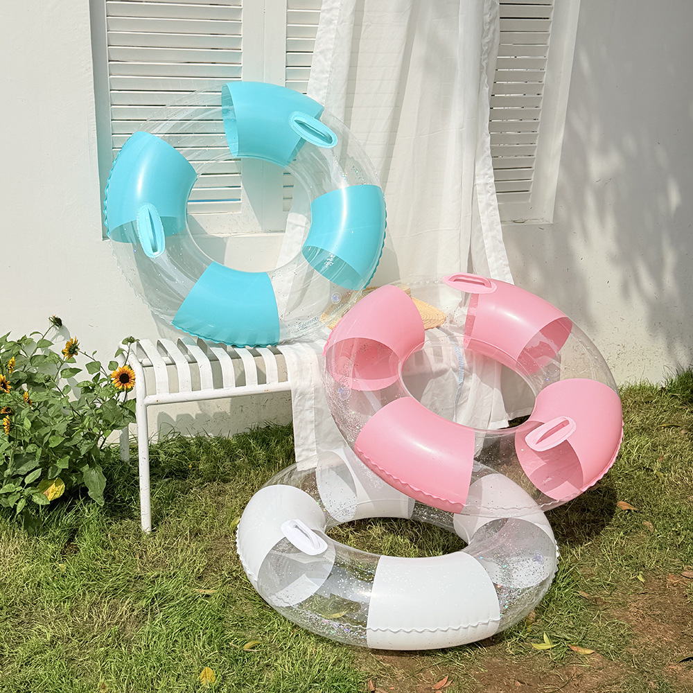 투명 수영 링 성인용 두꺼운 팽창식 겨드랑이 플로트 링 - Pool Lounger Inflatable 리뷰 및 가격