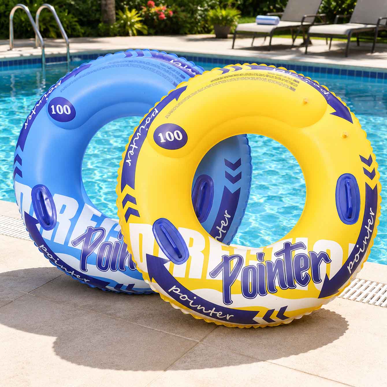 손잡이가 있는 1PC 풍선형 수영 링 90/100/12 - Pool Float Ring Inflatable 리뷰 및 가격